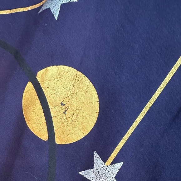 Girdear Celestial Constellation Stars Moon High Waisted A Line Full Skirt 2 blue - Picture 7 of 8